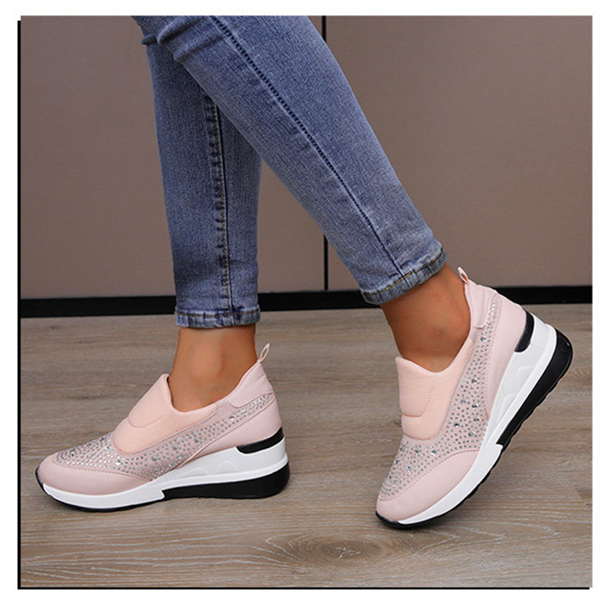 New Women's Rhinestone Non-Slip Casual Sports Shoes (Autumn Collection)