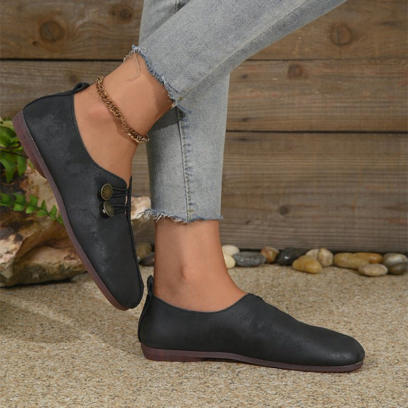 Summer New Arrival: Women's Soft Leather Round-Toe Outdoor Casual Sandals