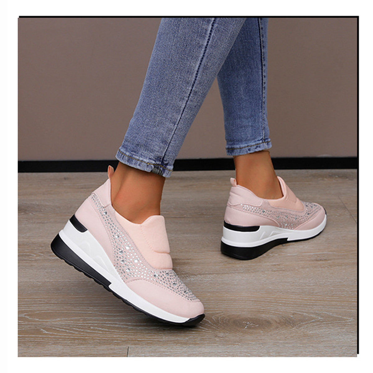 New Women's Rhinestone Non-Slip Casual Sports Shoes (Autumn Collection)