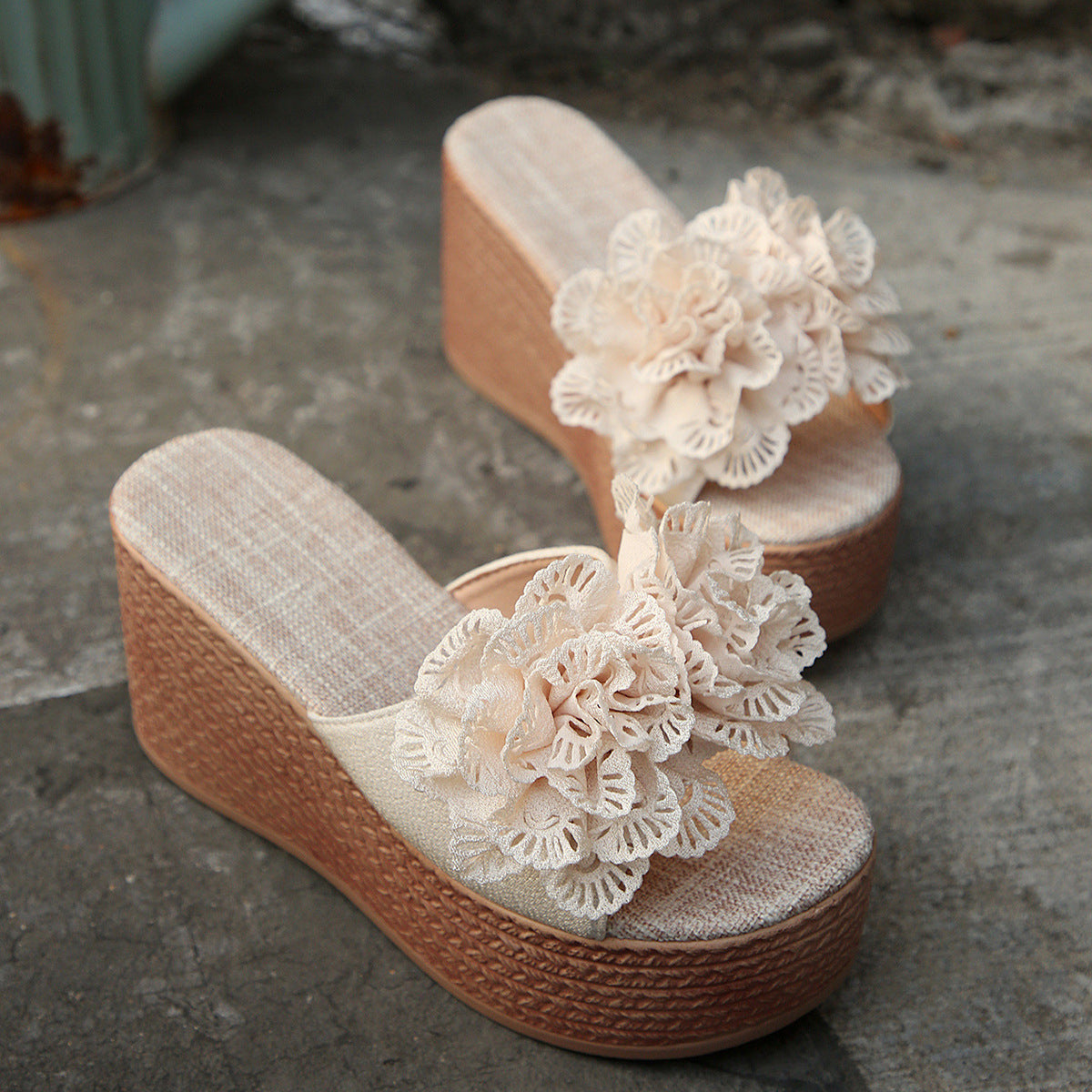 New Women's Floral High-Heel Platform Non-Slip Sandals